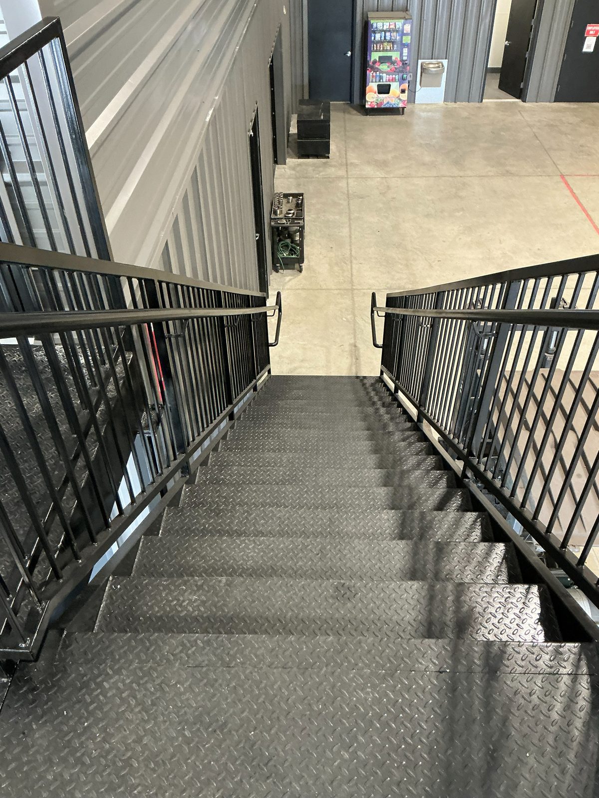 New steel stair under construction