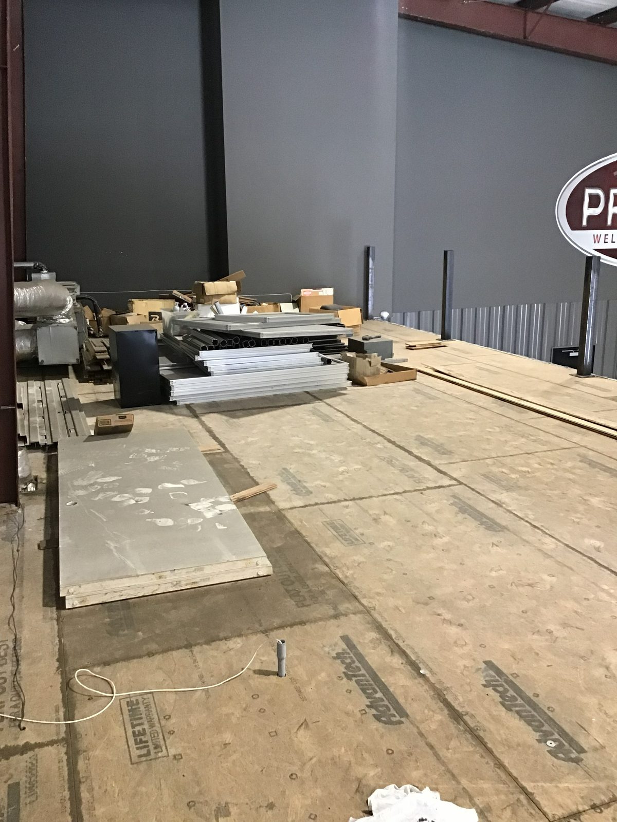 Interior buildout underway