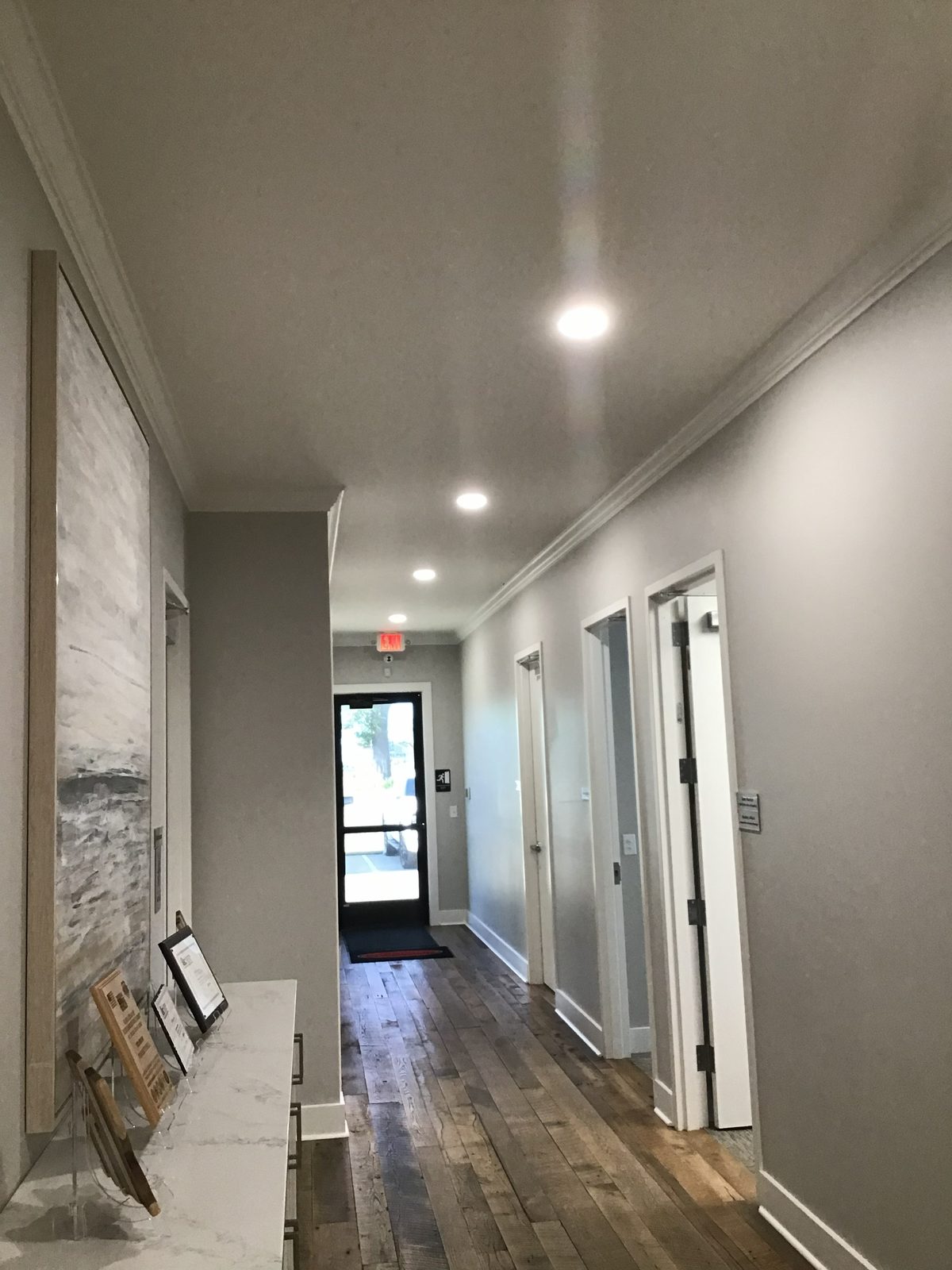 Completed entry corridor