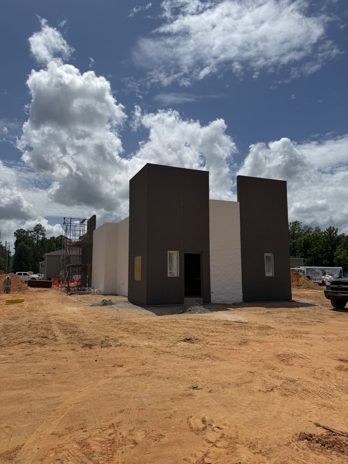 Building exterior taking shape
